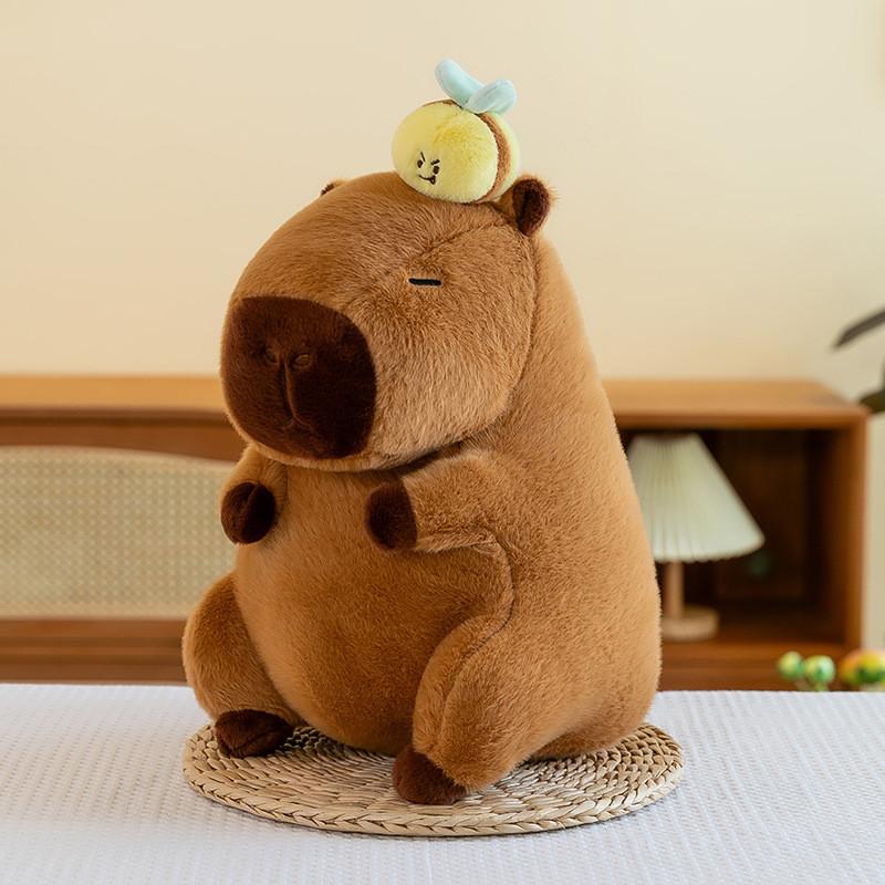 Bee Capybara Plush Toy Cute Cartoon Birthday Gift Girls Kids Adorable Dolls