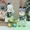 Christmas Decocration Home Toys Happy New Year Gift Xmas Festival Ornament Blue Snowman Dolls
