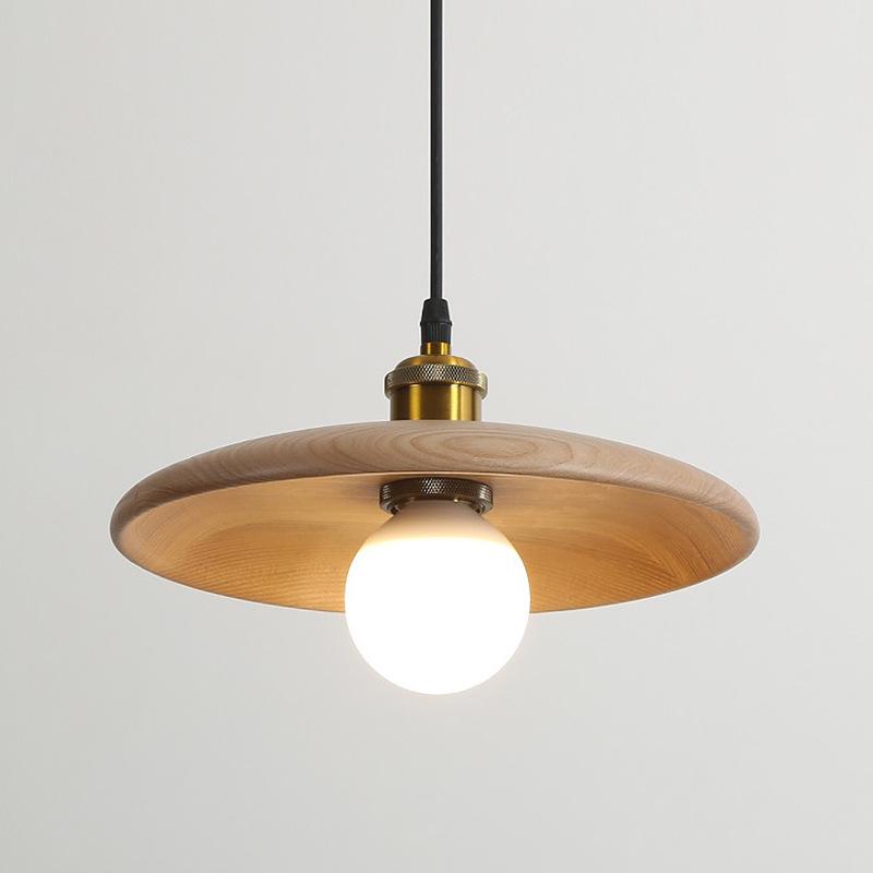 Nordic Solid Wood Pendant Light for Bedroom, Tea Room, Corridor, or Bar