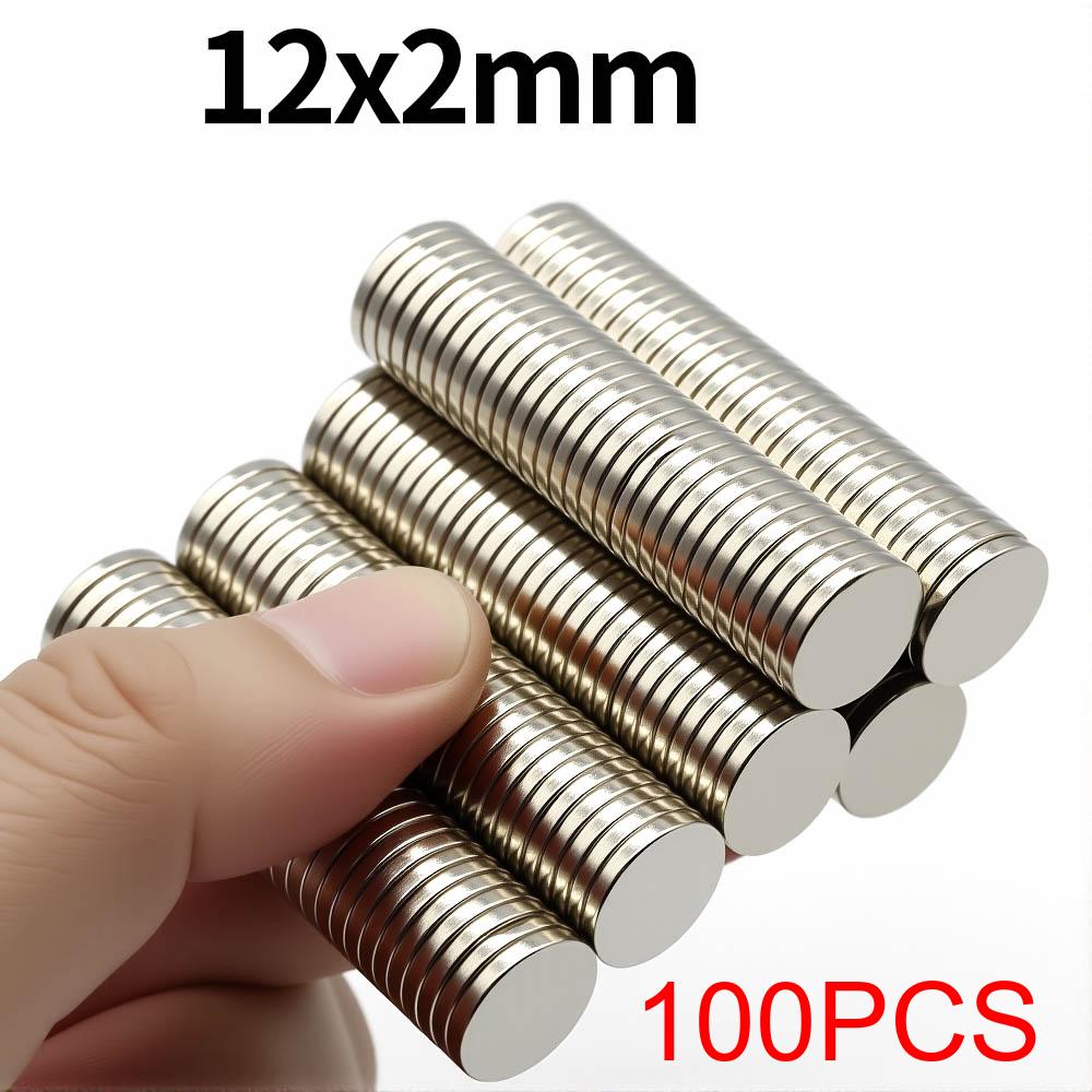 12x2mm Super Strong Neodymium Magnet N35 NdfeB Permanent Magnetic imanes Round Powerful Magnets Refrigerator Magnet