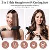 Fast Heating Electric Iron Curling Straightening Irons Hair Styling Tool 2 In 1 Professional Hair Straightener for Wet Dry Hair