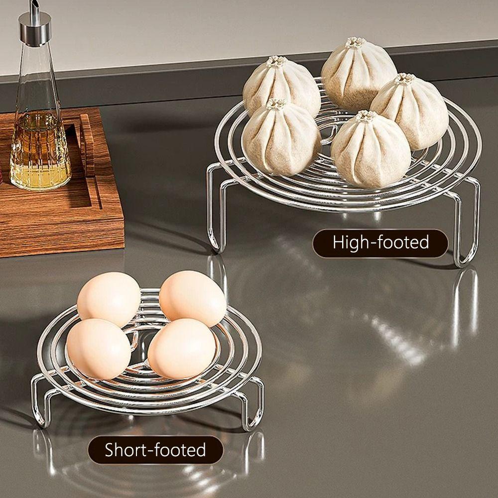 Tablettständer 304 Edelstahl Dampfgarrost Rund Multifunktions-Kochrost Topf Dämpfeinsatz Küchenzubehör