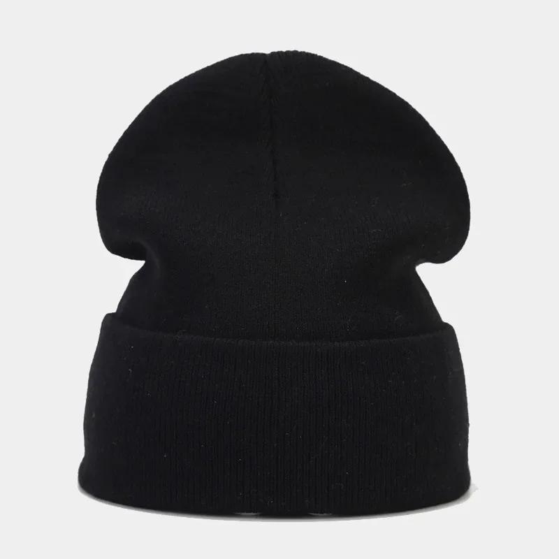 Solid Knitted Hat Winter Autumn Keep Warm Outdoor Women Men Wool Beanies Ear Gorras Ski Caps Cycling Hip Hop Skateboard Hat