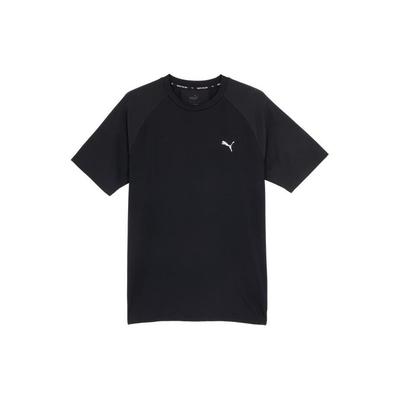 Active Ess Logo Breathable Mesh Splicing Comfortable Casual Sports Crew Neck Short Sleeve T-Shirt Men Tops Black 847187-01