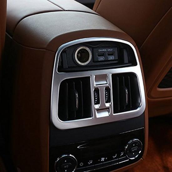 Silver Armrest Box Air Vent Outlet Trim Cover For Maserati Levante 2016-19