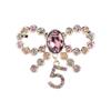 Temperament Schleife 5-Zeichen Brosche Persönlichkeit Kristallbrosche Nische Premium Design Anstecknadel Anzug Accessoires