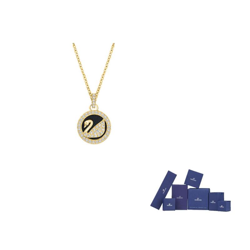Swarovski Faux Crystal Stone Necklaces Womens Gold F-Original brand box