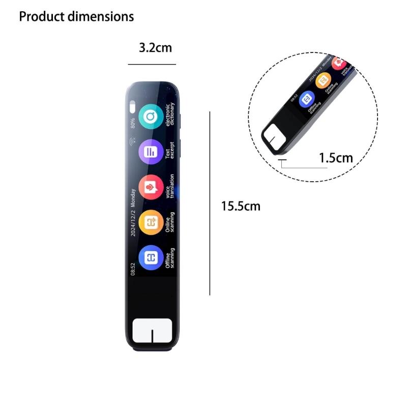 Scan Reader Pen Voice Translator Pen With Multiple Language Support Long Battery Life For Business Travel Students
