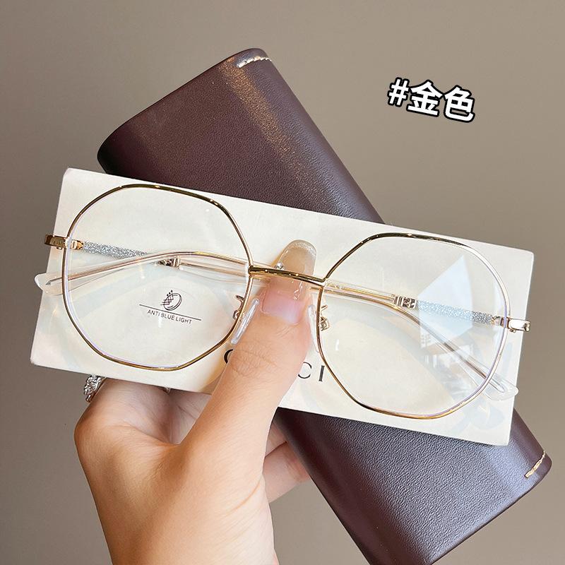 

Polygon Shape Men S Eyeglasses Frame Korean Style Anti Blue Light Women S Glasses Office Computer Woman Glass Frames