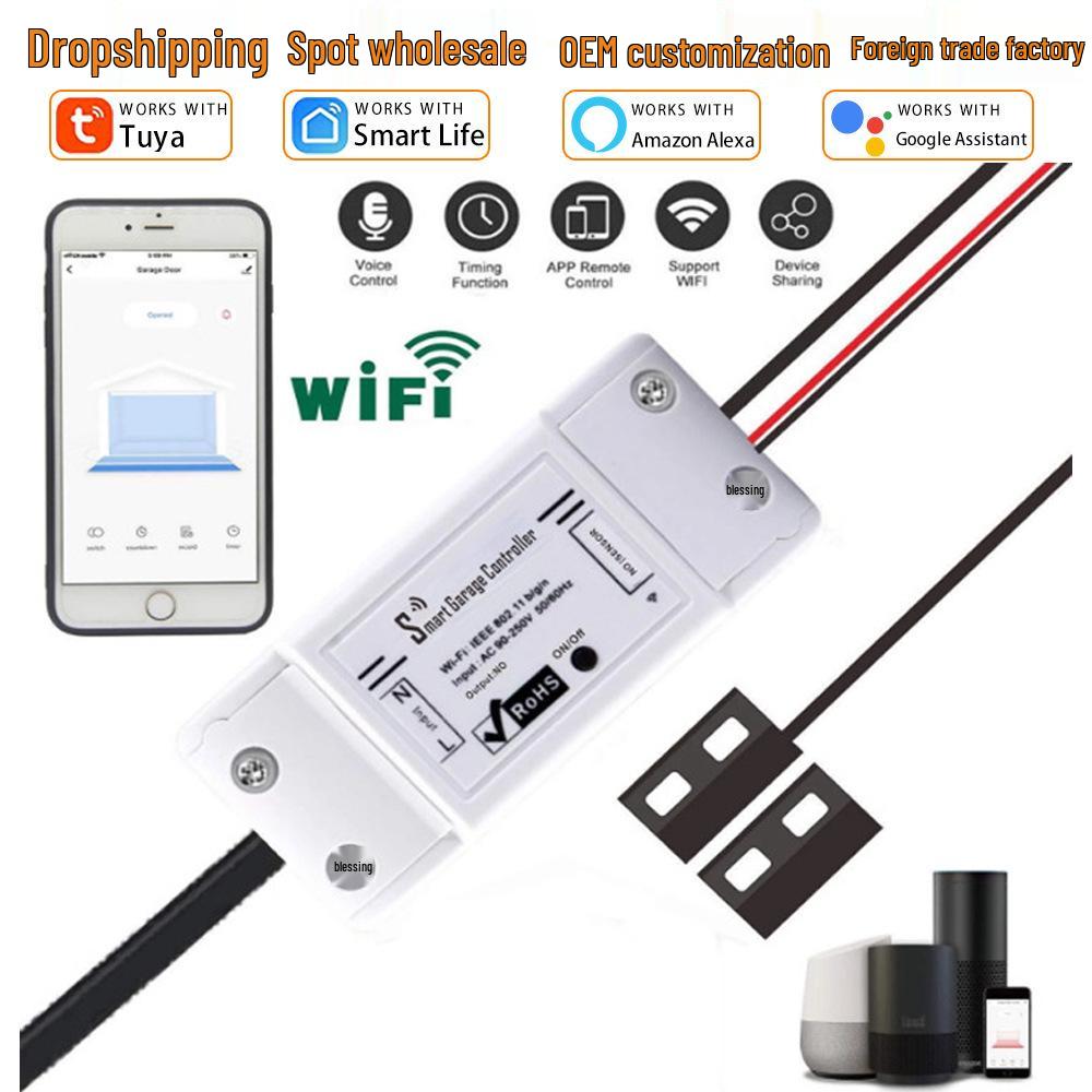 

Умный WiFi-контроллер гаражных ворот с поддержкой голосового управления Alexa и приложения US Standard WiFi Garage Door Controller