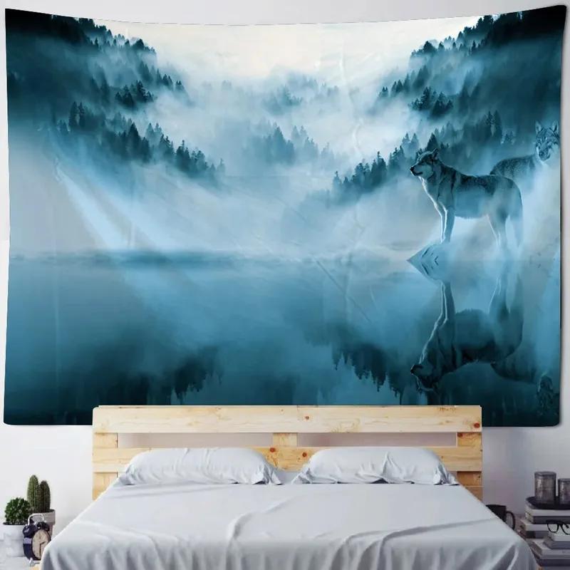 Jungle Wolves Tapestry Office Living Room Decor Home Wall Tapestry