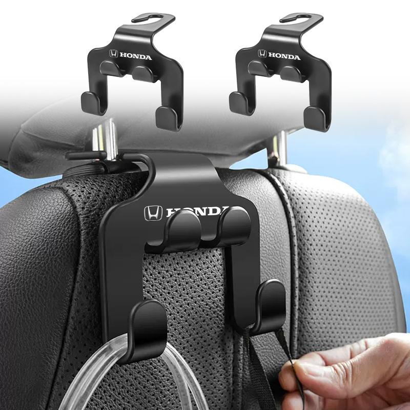 1/2pcs Double Head Hooks Car Rear Seat Headrest Hanger Hook For Honda Civci FIT CRV Accord Jazz HRV Dio Stepwgn Prelude Odyssey aja256