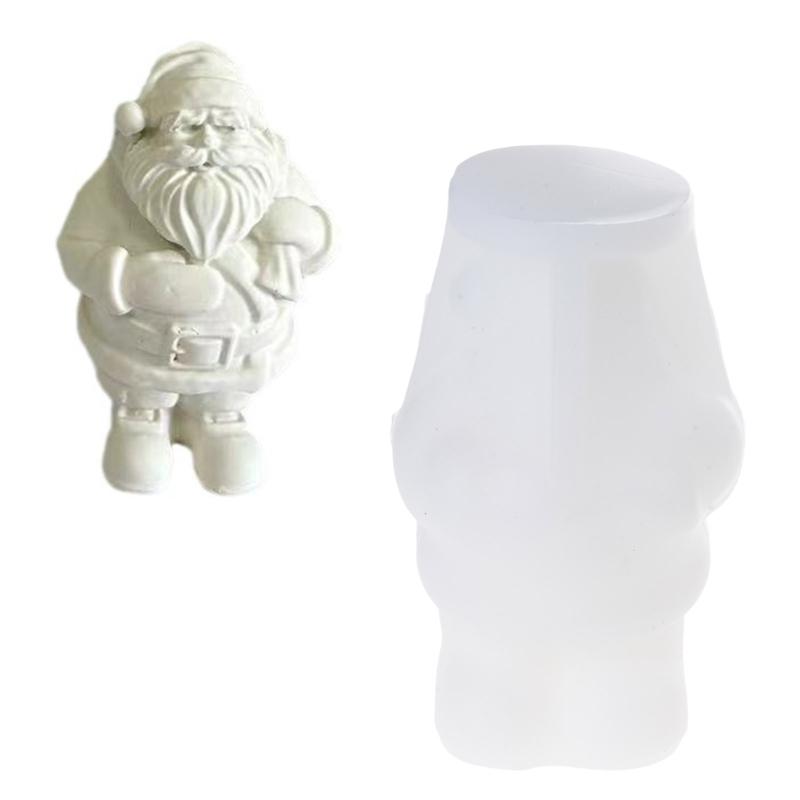 Santa Claus Silicone Molds Epoxy Resin Mold DIY Scented Candle Mold Christmas Ornament Making Tool for Making Crafts