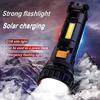 BHBL Solar/Rechargeable Multi Function LED Flashlight,Waterproof,with Emergency Strobe Light,USB Charging Cable,Fast Charging