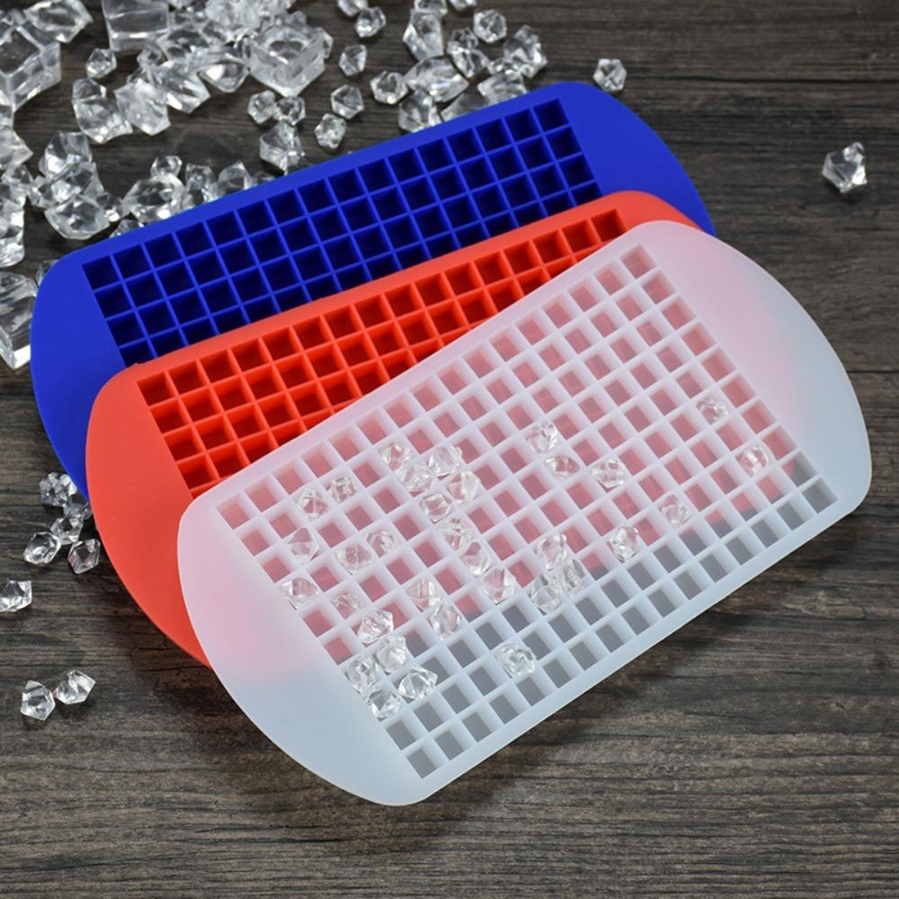 Reusable 160 Grid Ice Tray Silicone Ice Maker 1cm Ice Cube Square Ice Cube Mold  Summer