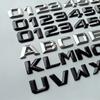 2.m DIY Alphabet 3D Sharp Letters Numbers Heart Dot ABS Emblem Car Trunk Nameplate  Sticker for Any Cars (Price for 1pc)