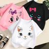 Summer Fashion Girls' Short Sleeved T-shirt Cute Printed Girls' Casual Versatile Top Cross Border