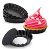 6Pcs Non-stick Tart Quiche Flan Pan Mold Pie Pizza Cake Mold Cupcake Egg Tart Tartlet Baking Mold Muffin Cup Pizza Pan Bakeware