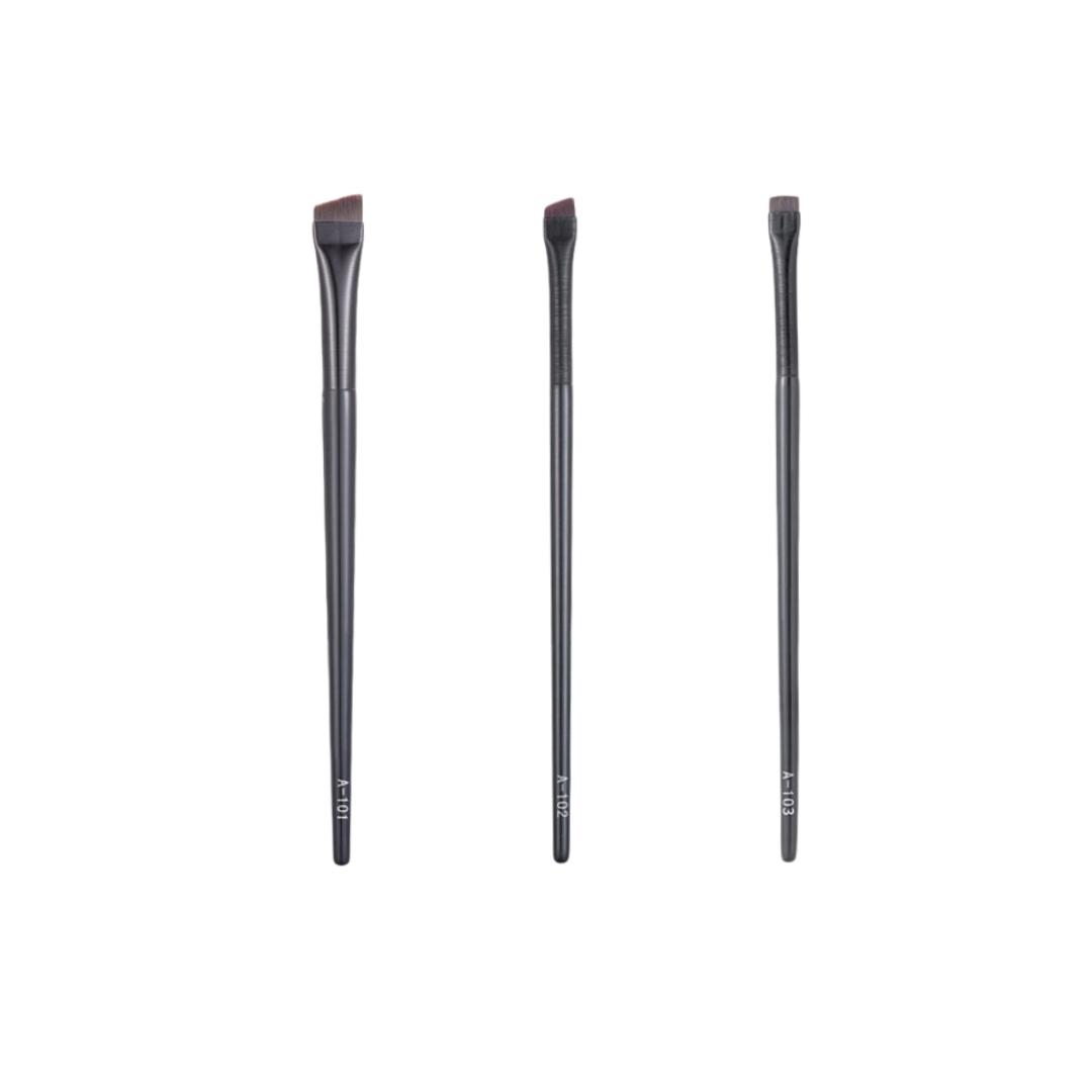 

GOOOD (3-Pack) Blade Eyeliner Brush Set, Makeup Brushes A102+A101+A103, Flat Head Angled Eyebrow Brush, Concealer Application чорний