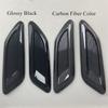 3Pcs Glossy Black ABS Car Air Flow Intake Hood Scoop Vent Bonnet Decorative Cover Universal Car Styling Middle + Both Sides