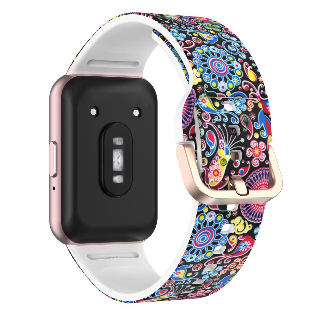 For Samsung Galaxy Fit3 Pattern Printing Silicone Strap Replacement Watch Band