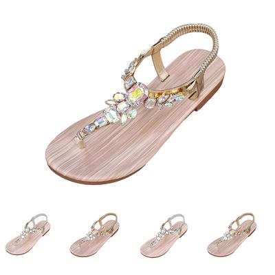 Sommarstrand strass tåplatta romerska sandaler