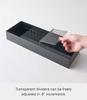 Yamazaki 3D Slanted Cutlery Case, Black, Approx. W35 X D12 X H5.5cm, Tower Series, Easy Access, Slanted Dividers, 5414