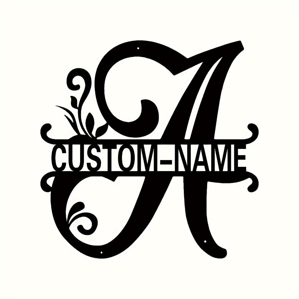 Stylish Custom Metal Name Sign Personalized Letter Wall Art for Home Outdoor Decor Living Room Garden
