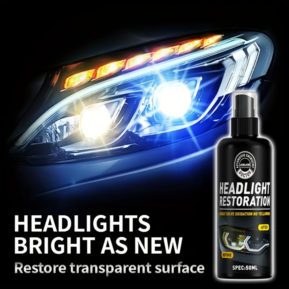 JOKJOK Headlight Restoration Spray - Quick Fix Headlight Restoration Spray with Easy Spray Nozzle, Restores Clarity & Brightness