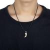 S925 Sterling Silver Personalized Wolf Tooth Pendant Necklace - Unisex Retro Design