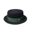 Little Bee French Autumn and Winter Concave Top Flat Edge Woolen Top Hat Women's Small Edge British Casual Hat Felt Hat Travel