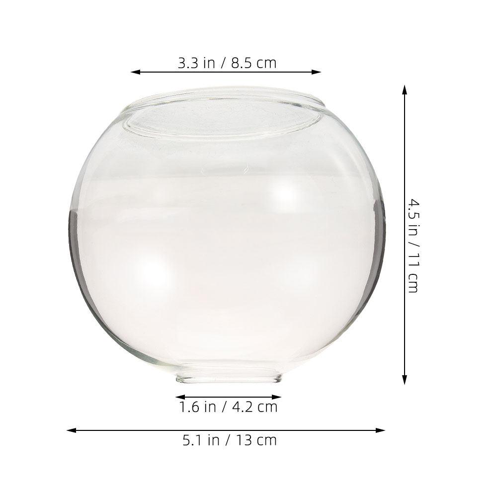 

Double Hole Round Glass Globe Lamp Shade Clear Glass Dual Opening Pendant Light Replacement Modern Home Decoration