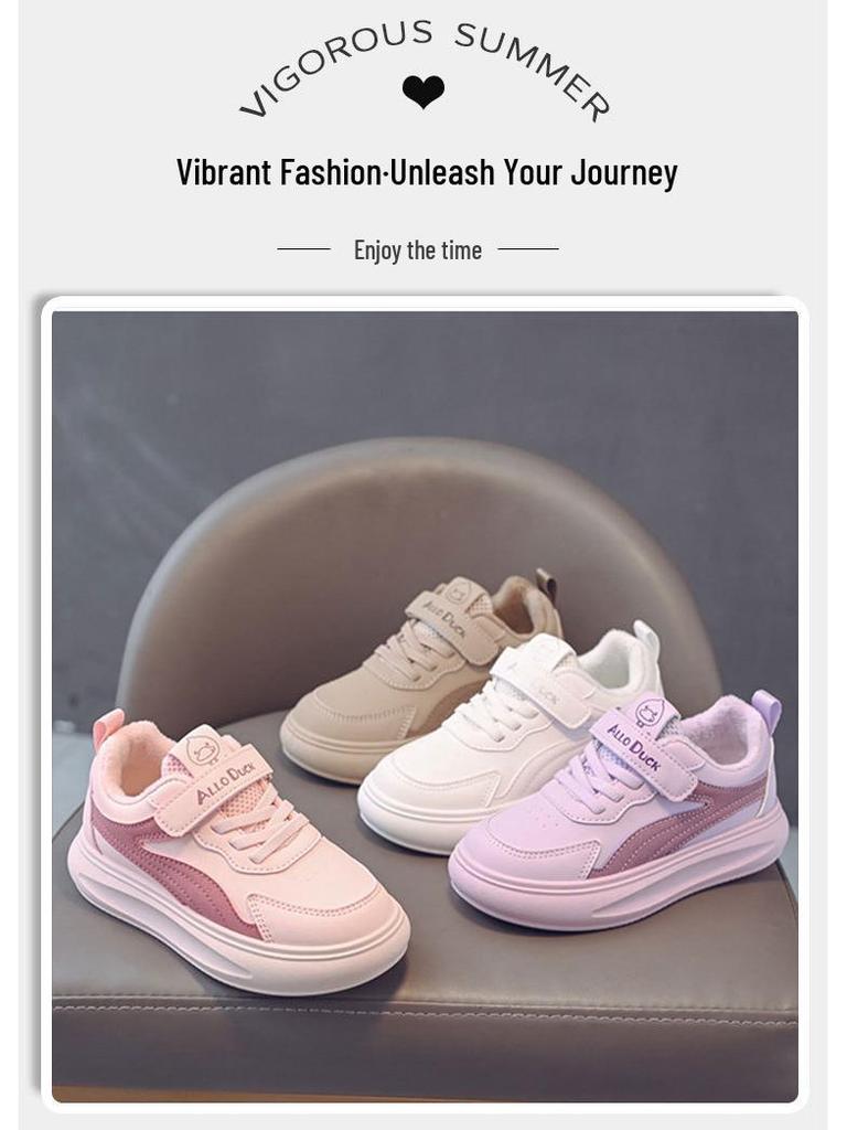 Kids' High-Top White Sneakers: Boys' Sports Shoes and Girls' Skate Shoes with Velvet Lining