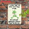 Retro Green Frog Metal Tin Sign Vintage Home Decor Funny Quote Gift 11.8x7.9 Inches
