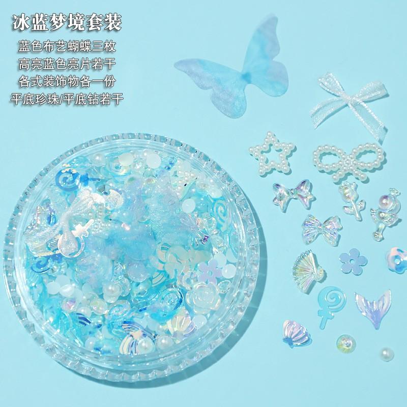 

Stage Makeup Butterfly Face Stickers One Size синий