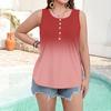Womens Spring Tops Sleeveless Gradient Henley Tank Summer Shirts for Women Casual Button Front Lightweight Blouse Womens Summer Shirts