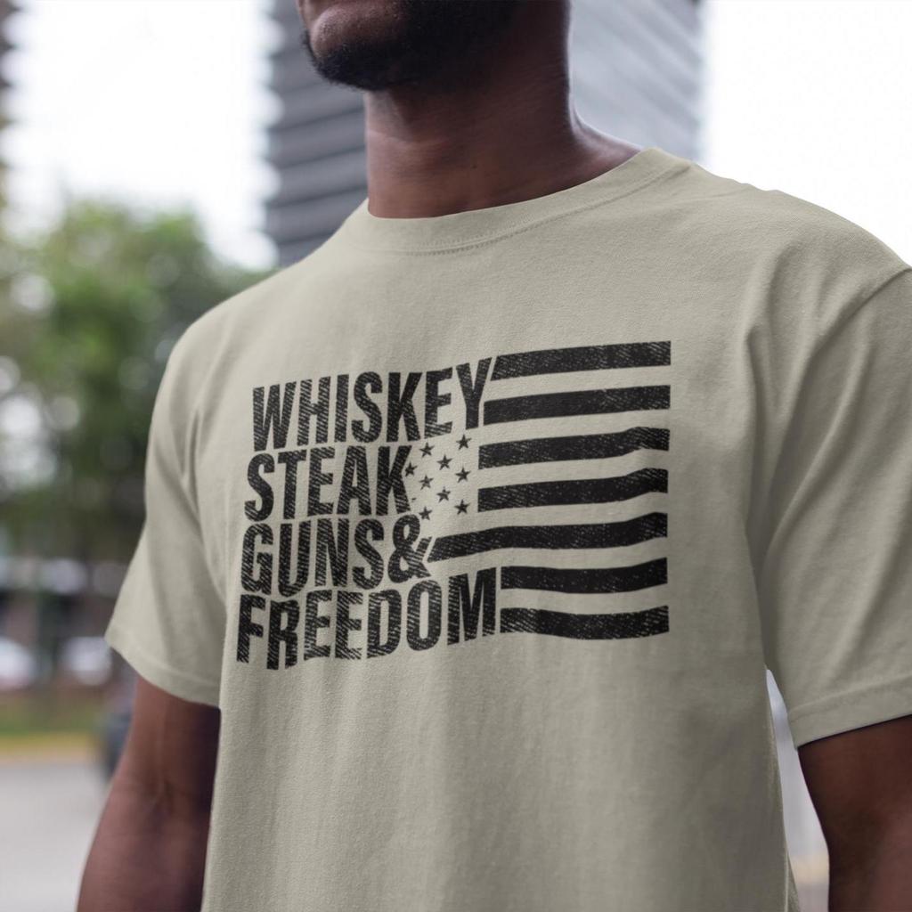 Whiskey Steak Guns Usa Shirt, Backyard BBQ Tee, Bourbon Gifts, Call Me Old Fashioned
