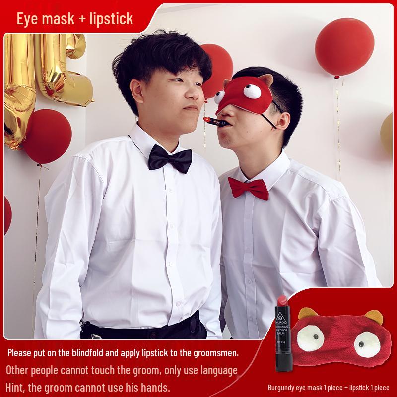 Bridal Prank Props: Groom's Morning Game Cards & Creative Photo Set