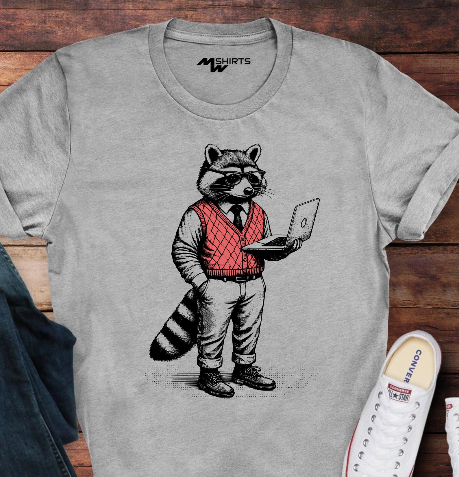 Web Dev Raccoon Graphic Tee: Computer Science Coder Shirt 3XL