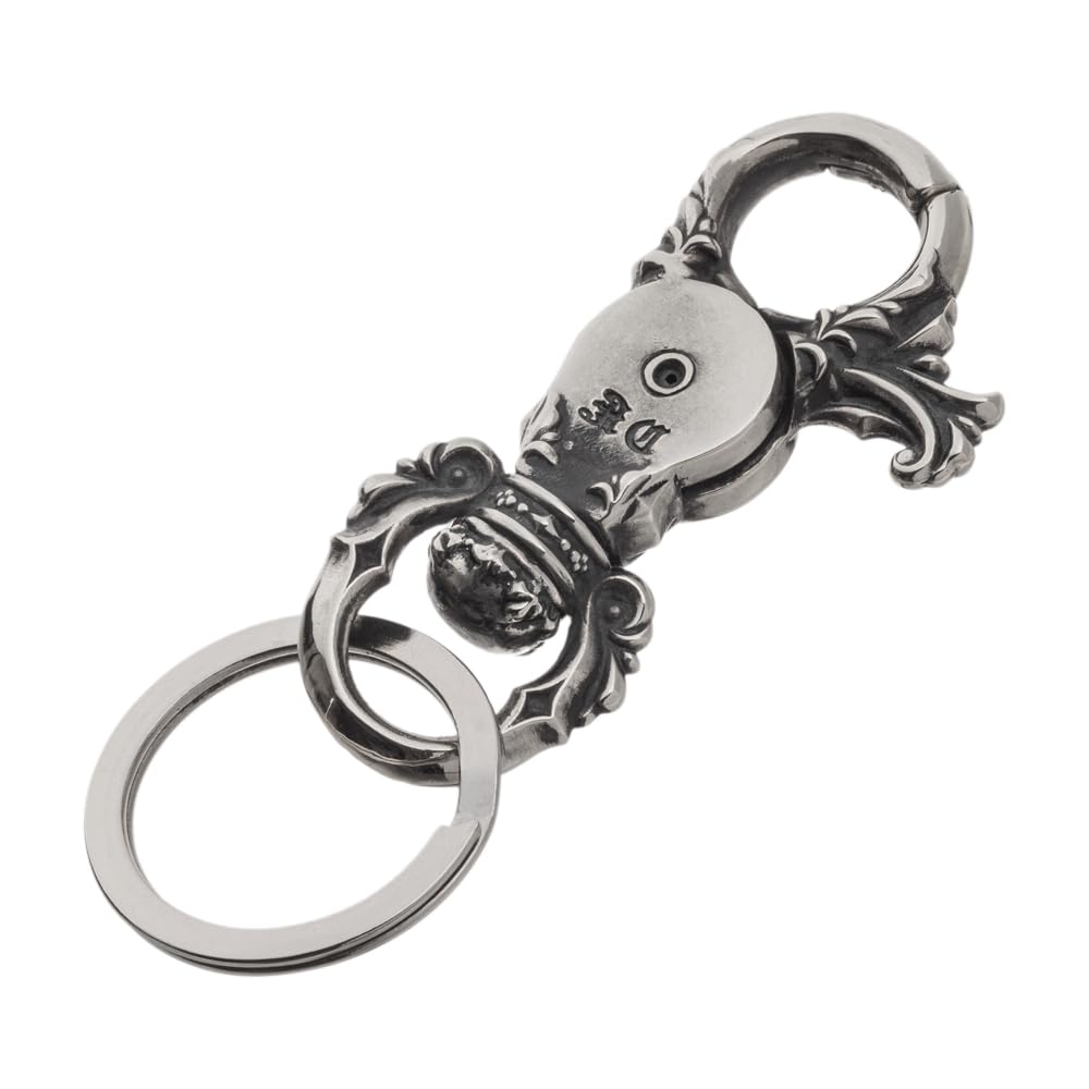 Artemis Classic Rose Lobster Key Silver and Brand Silver Key Key Key Stainless Steel Keychain, Ring, ACK0056, Accessory, Men's Women's, Jewelry,