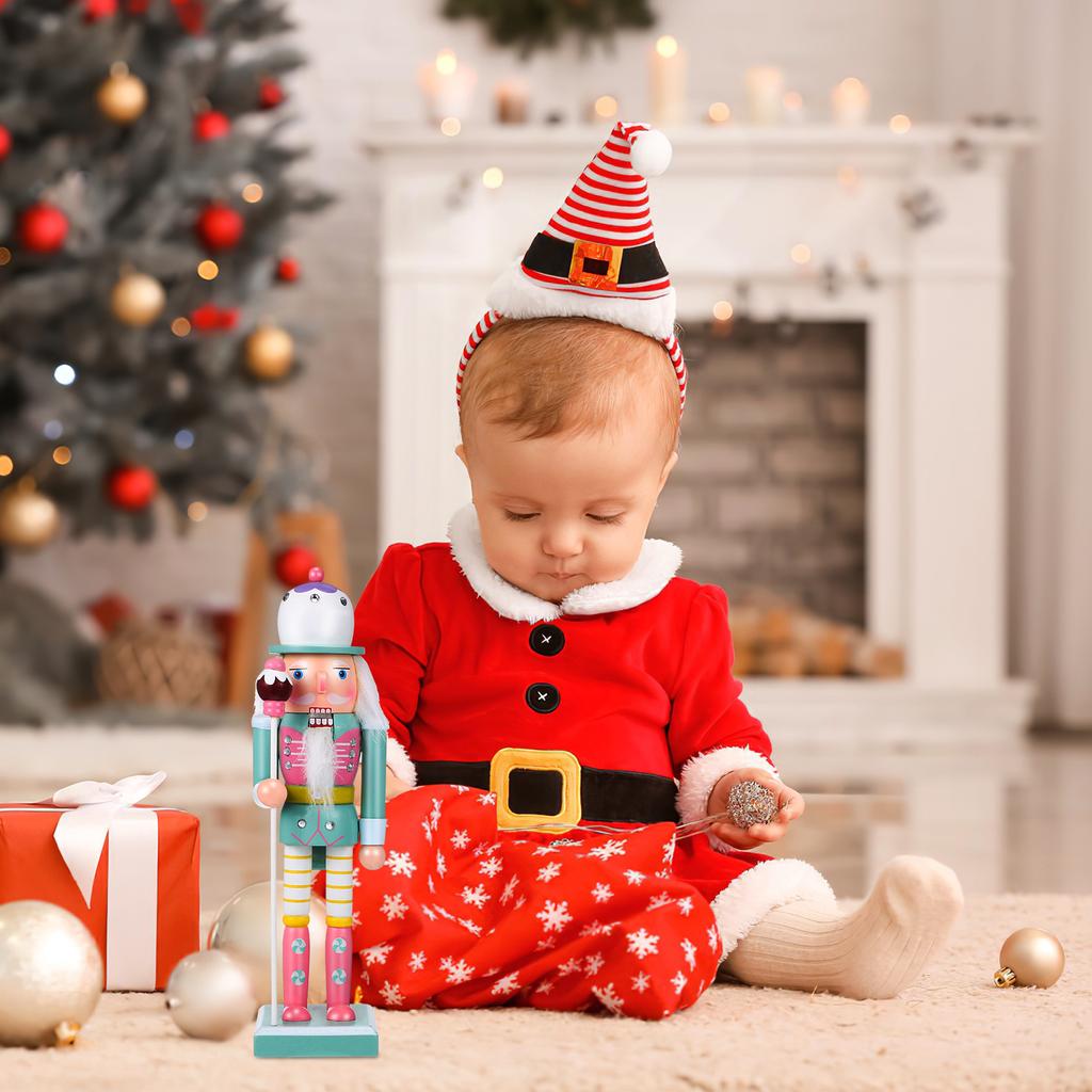 Weihnachts-Nussknacker-Soldat Holz-Nussknacker-Ornament Dekoration Klassische Feiertagsdeko Büro-Tischdeko