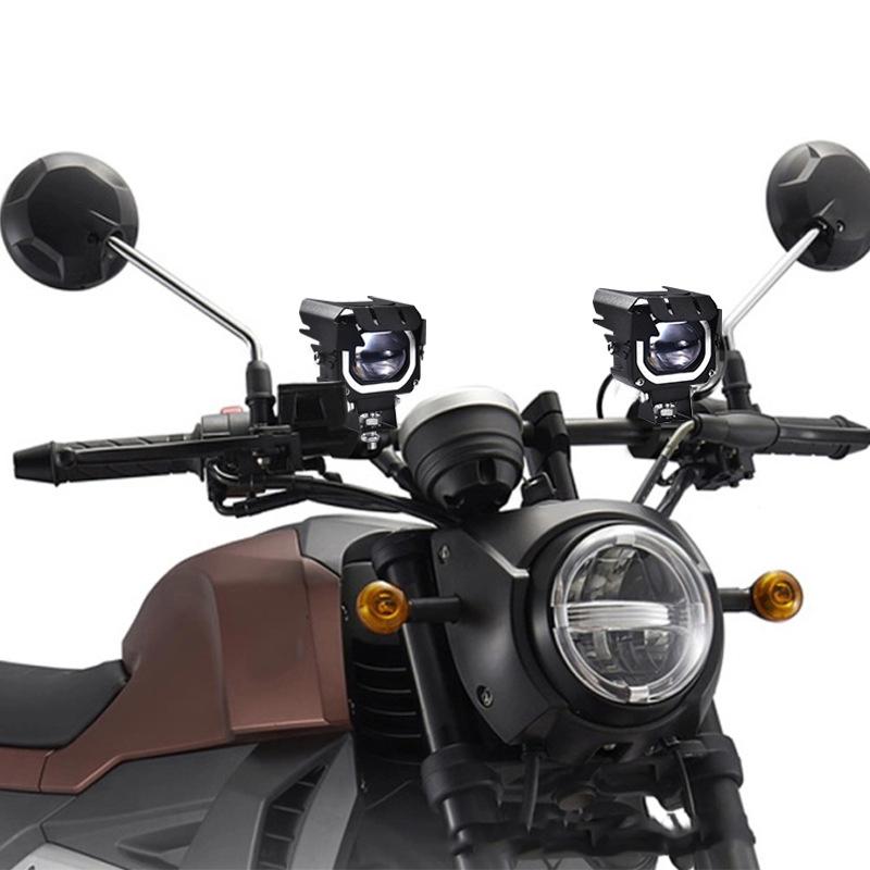 1/2pcs Motorcycle Driving LED Fog Lights 3 Modes Headlight Spotlight Universal Fit for Motorcycle Car Van Camper Pickup Off-road ATV UTV