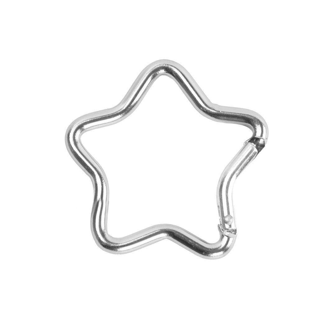 2pcs Aluminum Alloy Hanging Buckles  Five-pointed Star Climbing Buckles  Quick-hanging Keychains  Safety Buckles Backpack Buckles  in Various Colors