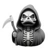 Scythe Skeleton Duck Figurine Resin Gothic Duck Ornament Skeleton Duck Collectible Statue for Halloween Decor Home Office Desk