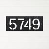 Wrought Iron Custom House Number Sign, Modern Retro Metal Address Plaque, MCM Horizontal Door Number, Unique Gift