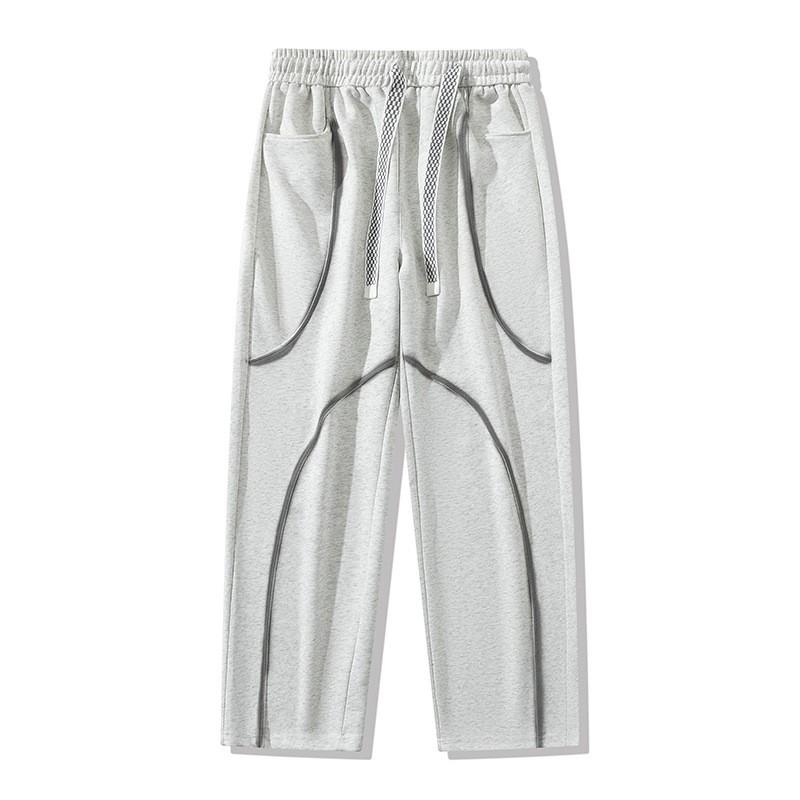 Striped Straight Leg Sweatpants Loose Fit Casual Pants Men Plus Size