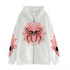 2023 Cross-border spider web zipper foreign trade sweater street tide spring and autumn hoodie American retro casual coat women