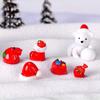 Miniature Landscape Model Cute Christmas Decoration Santa Claus Figurine Xmas Gift Bag Ornament