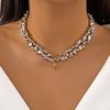 Vintage Irregularity Unique Design CCB Bead Necklace for Women 2026 Multi Layer Heart Shaped Pendant Necklace Party Jewelry Set