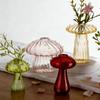5Pcs/set Creative Mushroom Vase Home Small Vase Hydroponic Flower Pot Simple Table Decoration Nordic Transparent Mushroom Vase